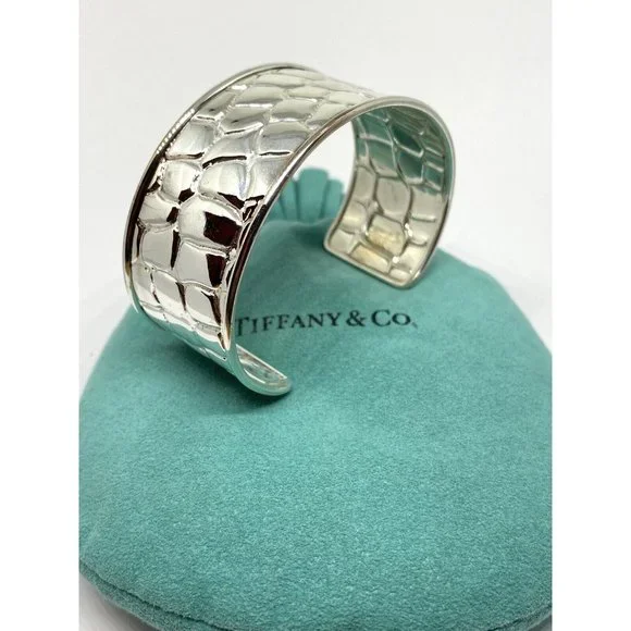 RARE VINTAGE TIFFANY Crocodile Cuff Bracelet 90's BRACELET Cuff
